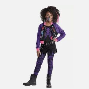 NEW Halloween Costume or Dress Up Girl Punk Zombie Outfit Sz Medium 8-10 MED